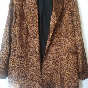 Animal print blazer
